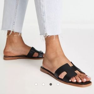 Steve Madden Hadyn Leather Flat Sandals